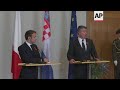 croatian and french leaders joint briefing in zagreb