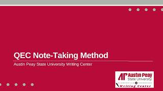 QEC Note-Taking Method