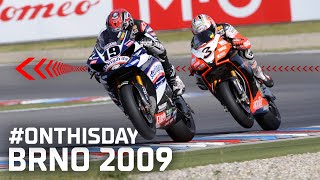 Spies vs Biaggi vs Fabrizio in a CLOSE FINISH in Race 2 at Brno in 2009 | #OnThisDay