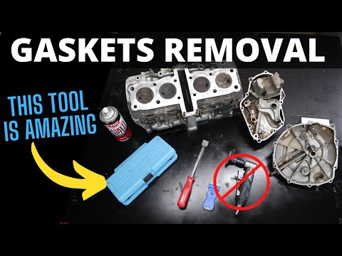 How do you remove stubborn gasket material?