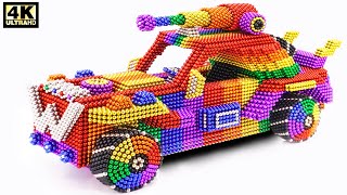 DIY - How to Make an Amazing Mad Max Police Car out of Magnetic Balls (ASMR)