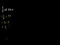 1 7 of 14 fraction of a number part of a whole number