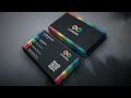 Photoshop Tutorial - Colorful Business Card Design