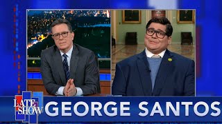 George Santos Joins Stephen Colbert To Clear His Name(s)