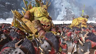All Lords of Nurgle Vs 640 Minotaurs of Khorne - Total War Warhammer 3