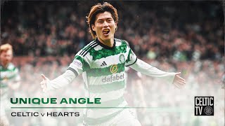 Unique Angle | Celtic 3-0 Hearts | Watch Kyogo's brilliant double & O'Riley's top corner pen!