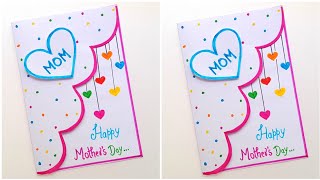 Mother's Day Card From 🥰 WHITE PAPER 🥰 • Easy handmade mother's day card (2023) • Card For MOTHER 🎉🥳