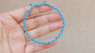 Very simple and beautiful oblique winding bracelet tutorial