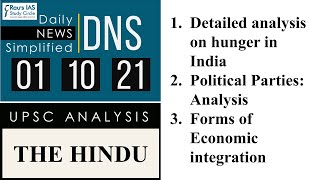THE HINDU Analysis, 01st October, 2021 (Daily Current Affairs for UPSC IAS) – DNS