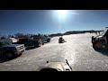 yamaha phazer track locks up u0026 rolls sled over racing lakecross @ manawa snodeo crash