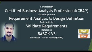 Validate Requirements Business Analysis Exam Titorials