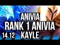 ANIVIA vs KAYLE (MID) | Rank 1 Anivia, 6/0/13, Dominating | EUNE Grandmaster | 14.12