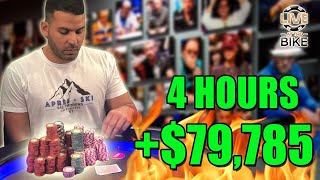 $20,000/HOUR?! Gal CRUSHES HIGH STAKES Cash Game for $80K! ♠ Live at the Bike! Poker Stream
