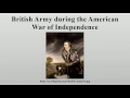 british army during the american war of independence