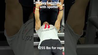 Light weight baby heavy lifting 255 lbs bench press workout for reps ازاي تقوي البنش العب تقيل flat