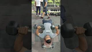 12.5 kg decline bench press  challange #chest workout #gym