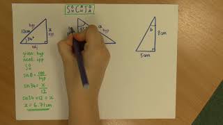 Trigonometry: Finding missing sides and angles