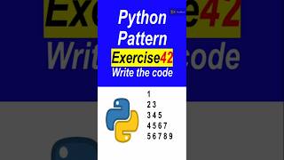 Python Pattern Exercise 42 With Solution #short #python #pattern #exercise #pythonpatterns #coding