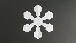 【折り紙】雪の結晶の作り方【origami】How to make a Snowflake