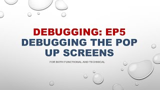 SAP ABAP Debugging EP5: Debugging the pop up screens (For Both Functionals and Technical)