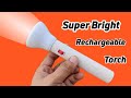 How To Make Rechargeable Torch With Pvc Pipe | How To Make Super Bright Torch At Home|