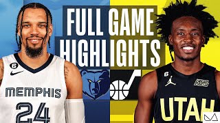 Memphis Grizzlies vs Utah Jazz FULL GAME HIGHLIGHTS｜2022-23 NBA Season｜10/29 2022