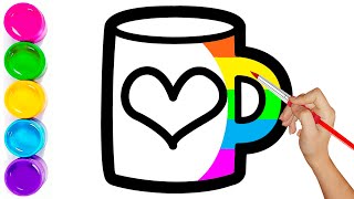 Балаларға арналған сурет салу және бояу кружкасы | Drawing and coloring mug for kids