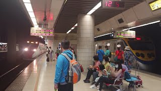 271次普悠瑪自強號板橋進站+出站(超越1181次區間車)