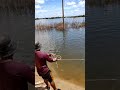 He is skillful fishing by using net to catch the fish #fishing #fishingequipment #fish