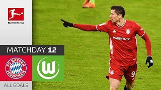 2x Lewandowski in Comeback Win | Bayern München - VfL Wolfsburg | 2-1 | All Goals | MD 12 – 2020/21