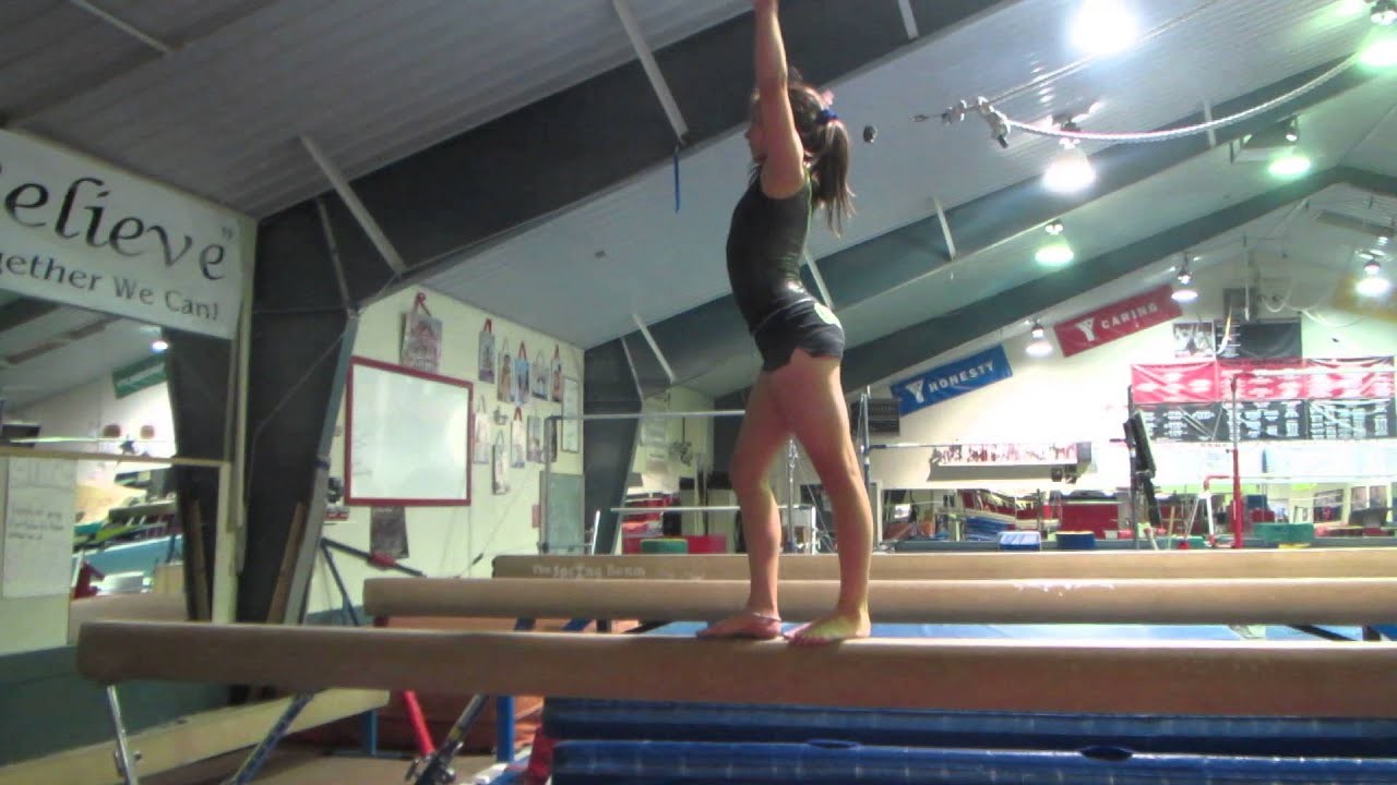 USAG Level 2 Gymnastics Beam Routine - YouTube