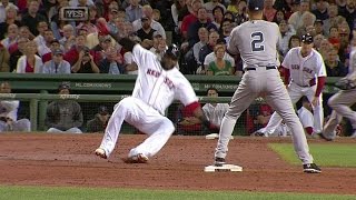 Jeter jokes with Papi at second base