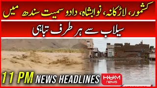 HUM News 11 PM Headlines | 23 Aug | Flood Update | Imran Khan | Asif Zardari | Electricity Prices