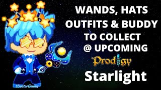 WANDS, HATS, OUTFITS & BUDDY to collect @ upcoming Starlight Festival Prodigy Math Game 2020