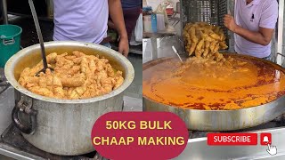 Bulk Soya Chaap Making | Delhi Street Food | Foodytadka