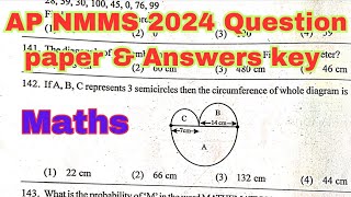 AP NMMS 2024 Answers key 🗝️/Maths