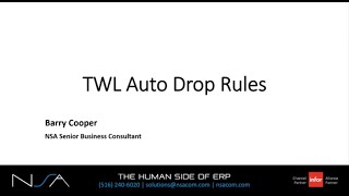 Webinar Series #42: Using Total Warehouse Logistics Auto Drop Rules to Automate the Process