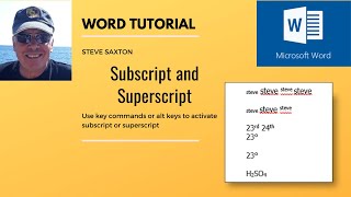 Subscript and superscript text in Word. Microsoft Word tutorial