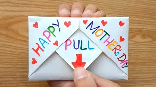 DIY Surprise Message Card for Mother's Day | Pull Tab Origami Envelope Card | Handmade Card Ideas