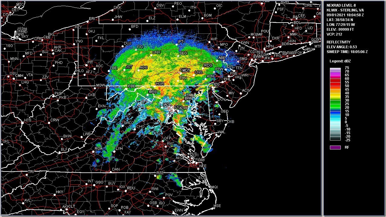 2021 Ida - Sterling, VA WSR-88D Radar Animation (HD 1280x720) - YouTube