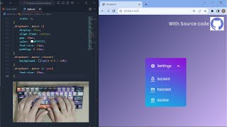 ASMR Programming - How to make Dropdown Menu using HTML and CSS with source code