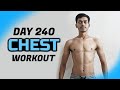 Day 240 | Chest Workout at Home for Men & Women | Train With Me