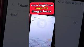 cara registrasi ‼️KARTU TRI dengan Benar 👍 #registrasikartu #kartutri #triindonesia