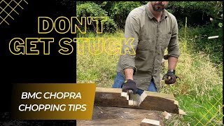 It sucks to get stuck in wood when chopping. Here are a few tips to avoid it.