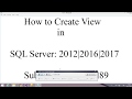 How to create views in sql server 2017