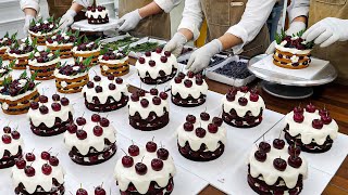 Sweet and delicious! Cream cheese whipped cream fruit cake making master - Korean street food