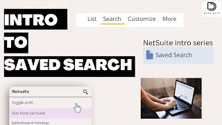 NetSuite Saved Searches - introduction part 1