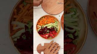 Neem wood salad mixer hands | Elegant and easy to mix salads | Wooden salad hands mixer  #zishta