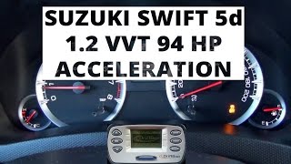 Suzuki Swift 5d 1.2 VVT 94 hp - acceleration 0-100 km/h