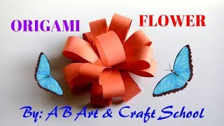 How to Make a Paper Flowers - Easy Origami Paper Flower Tutorial/ Paper Ribbon Flower